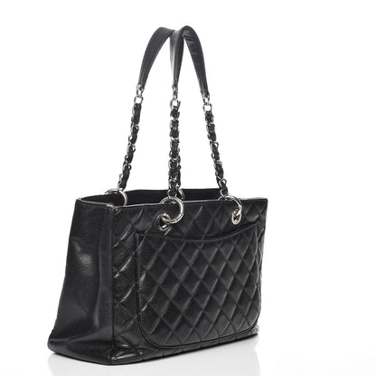 Chanel Caviar Quilted Grand Shopping Tote GST Black 3 of 7