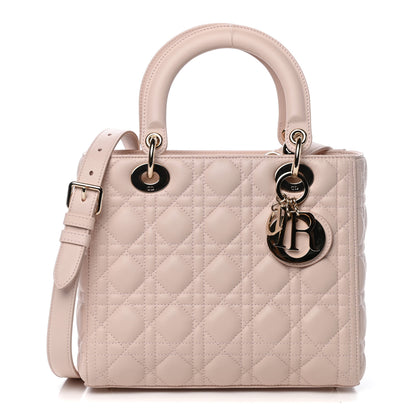 Christian Dior Lambskin Cannage Medium Lady Dior Rose Poudre 1 of 10