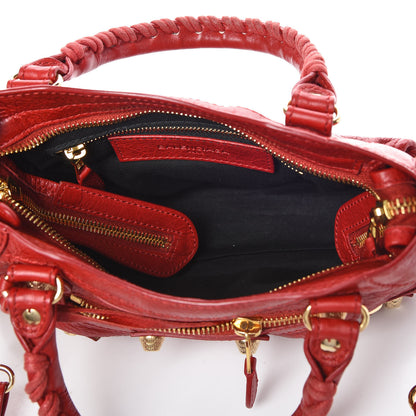 Balenciaga Agneau Giant 12 Gold Hardware Mini City Rouge Lipstick 5 of 9