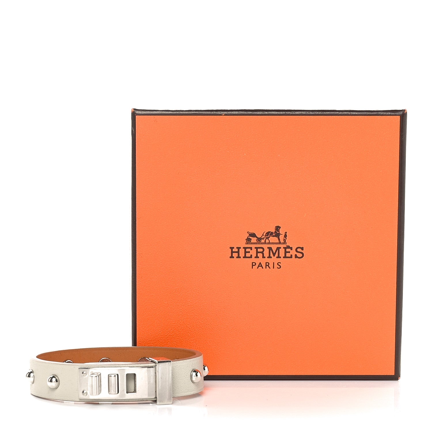Hermes Swift Mini Dog Clous Ronds Bracelet T2 Gris Asphalte 6 of 6