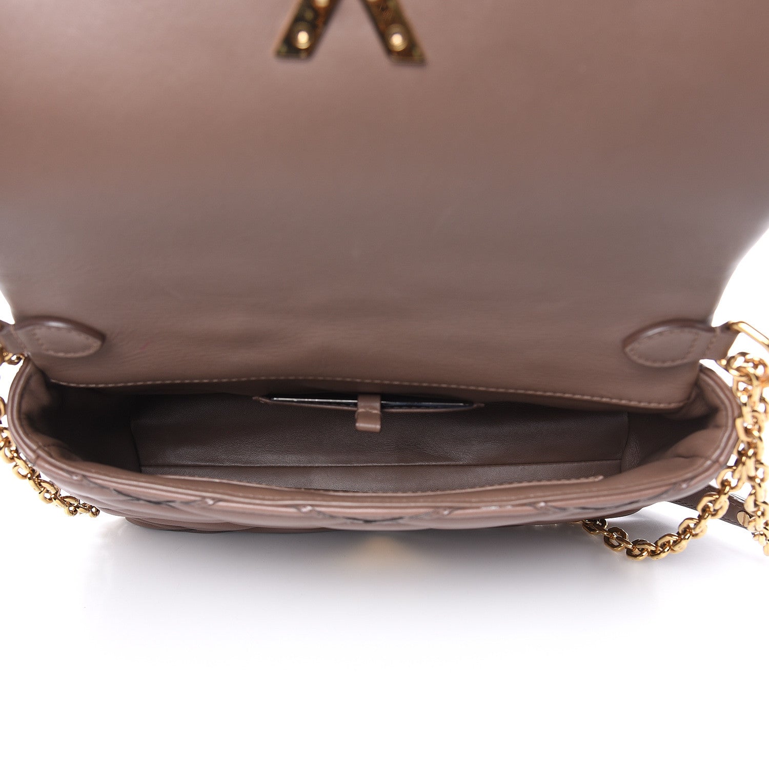 Louis Vuitton Lambskin Malletage GO-14 MM Taupe 5 of 14