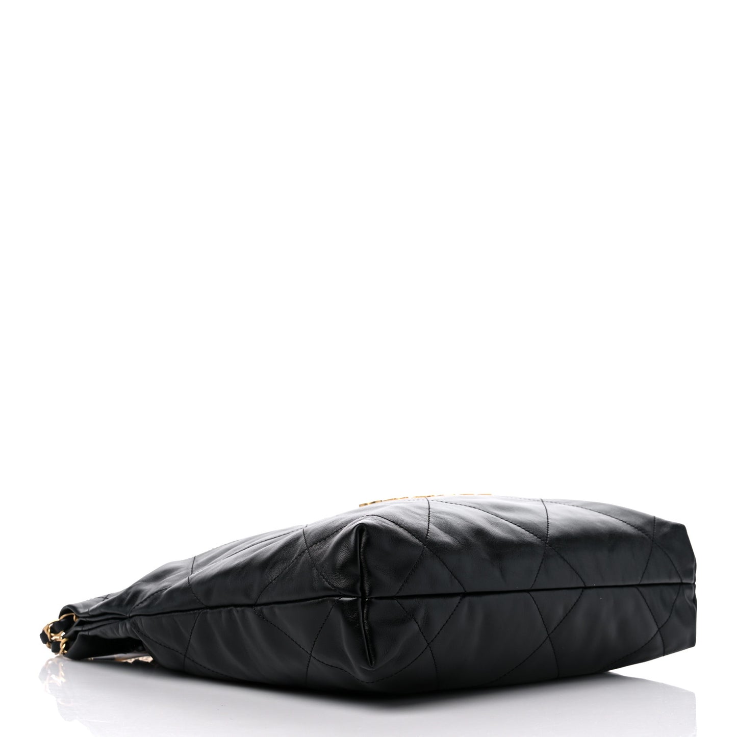 Shiny Calfskin Quilted Small Chanel 22 Black
