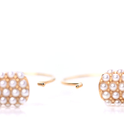 Louis Vuitton Brass Essential V Hoop Earrings Gold 3 of 4