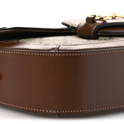 Gucci GG Supreme Monogram Small Horsebit 1955 Chain Shoulder Bag Beige Ebony Brown Sugar 9 of 10