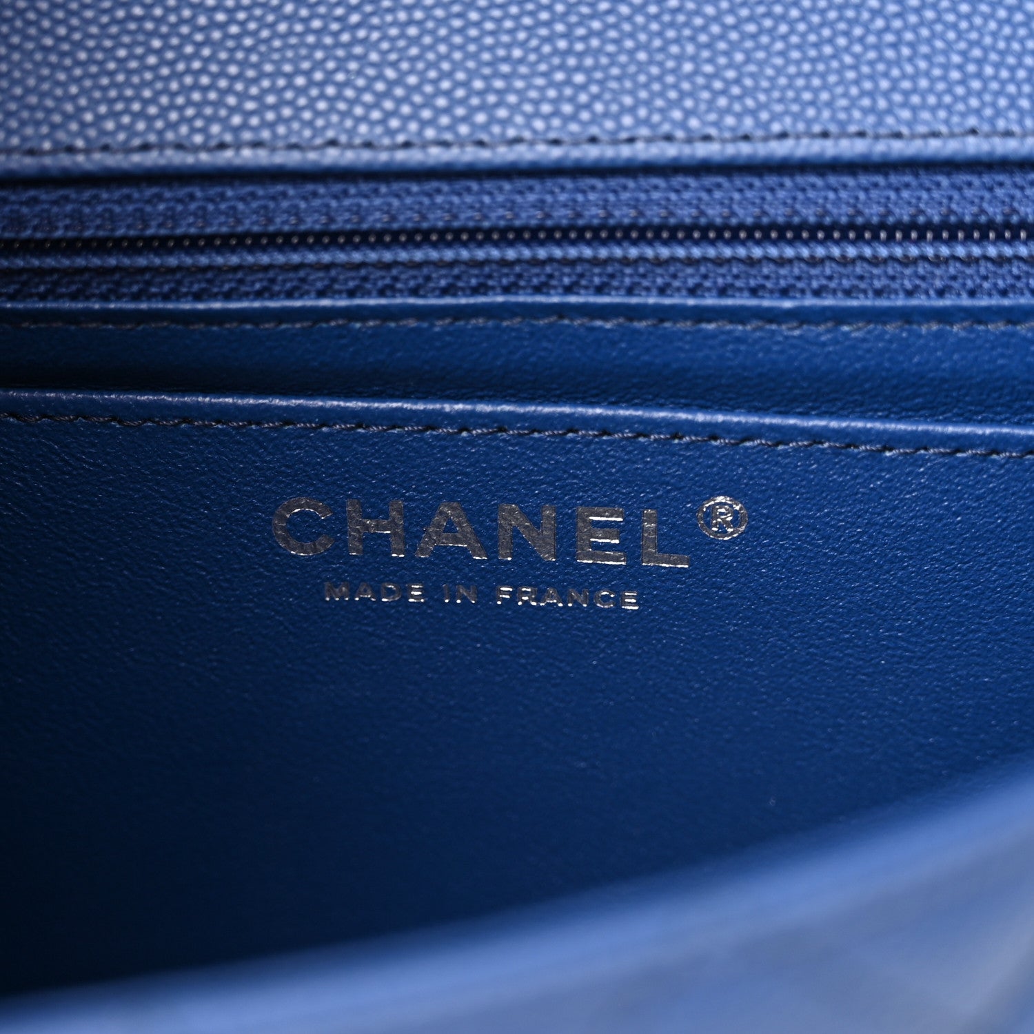 Chanel Caviar Quilted Mini Rectangular Flap Blue 6 of 11