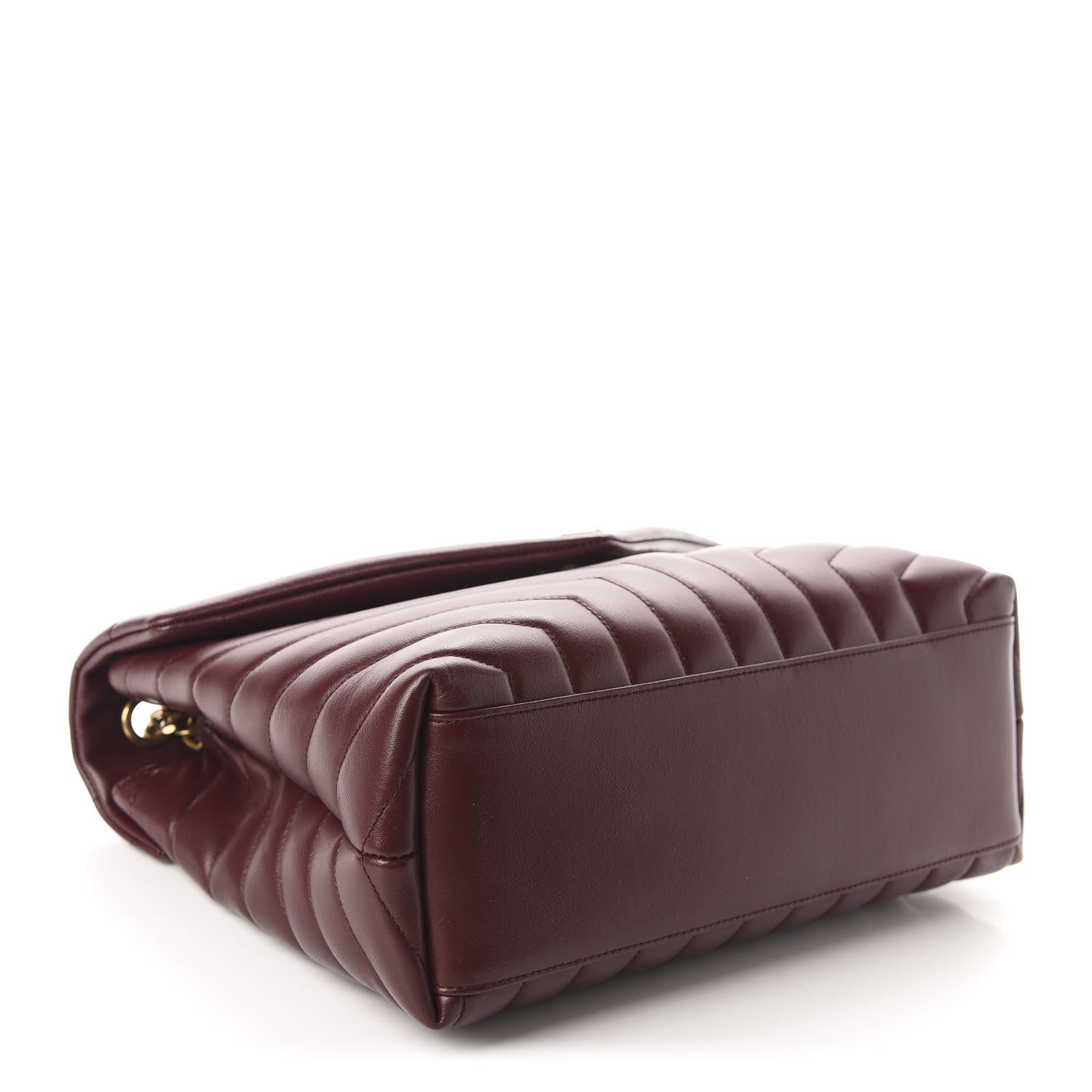 Saint Laurent Calfskin Y Quilted Monogram Medium Loulou Chain Satchel Palissandre 4 of 11