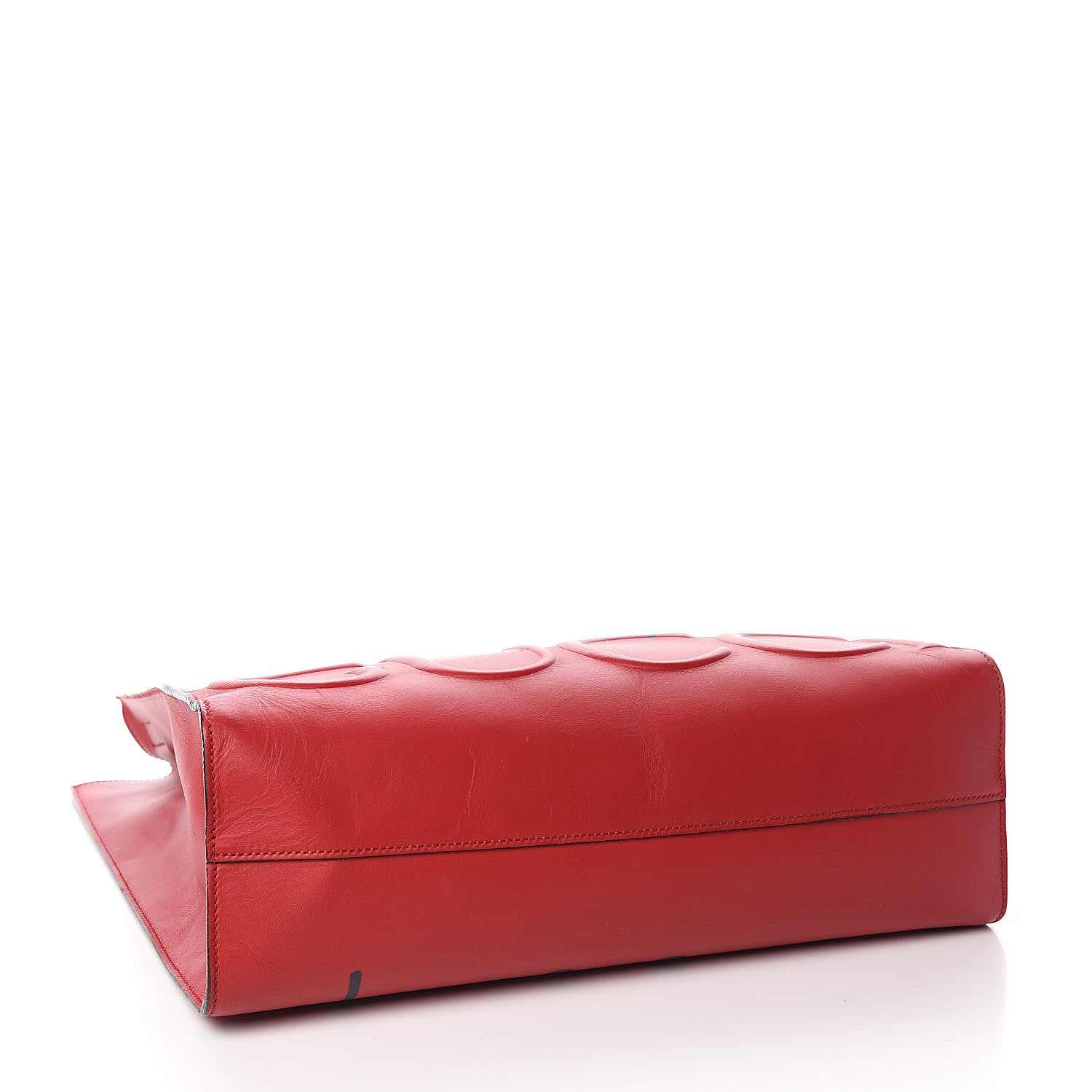 Gucci Calfskin GucciGhost Real Medium XL Tote Hibiscus Red 4 of 11