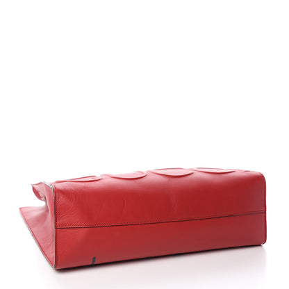 Gucci Calfskin GucciGhost Real Medium XL Tote Hibiscus Red 4 of 11