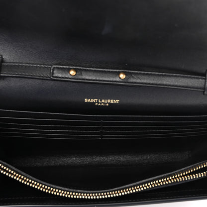 Saint Laurent Patent Monogram Chain Wallet Tortoiseshell 5 of 10
