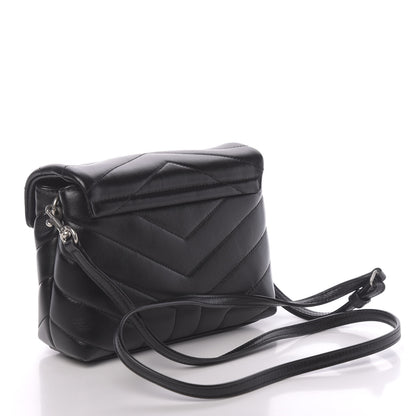 Saint Laurent Calfskin Y Quilted Monogram Toy Loulou Crossbody Bag Black 3 of 10