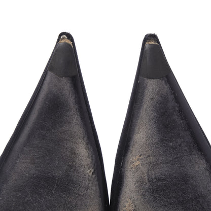 Balenciaga Jersey Crepe Extreme Pointed Toe Knife Booties 37 Black 7 of 7