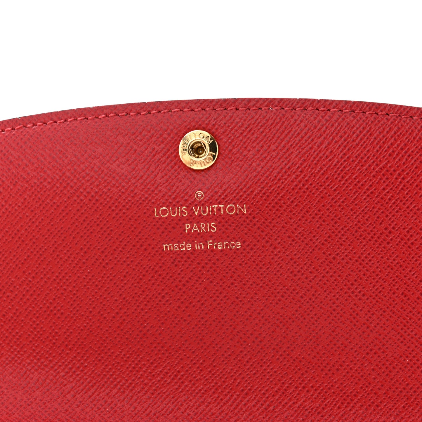 Damier Ebene Emilie Wallet Red