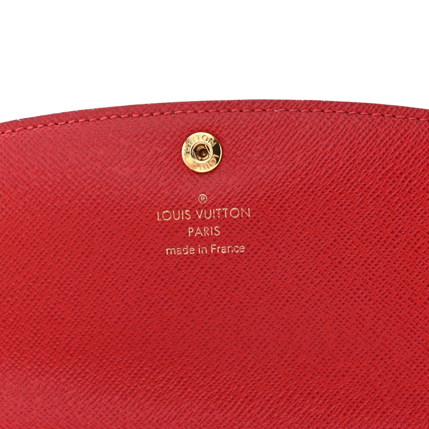 Louis Vuitton Damier Ebene Emilie Wallet Red 6 of 6