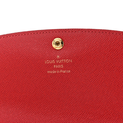 Louis Vuitton Damier Ebene Emilie Wallet Red 6 of 6