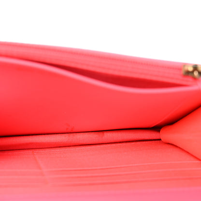 Chanel Patent Calfskin Quilted Boy Wallet On Chain WOC Pink 5 of 13