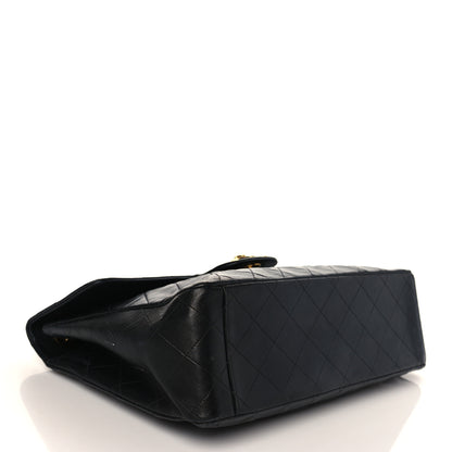 Chanel Lambskin Quilted XL Jumbo Single Flap Black 4 of 8