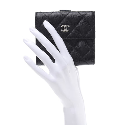 Chanel Caviar Quilted Compact French Flap Wallet Black 2 of 10