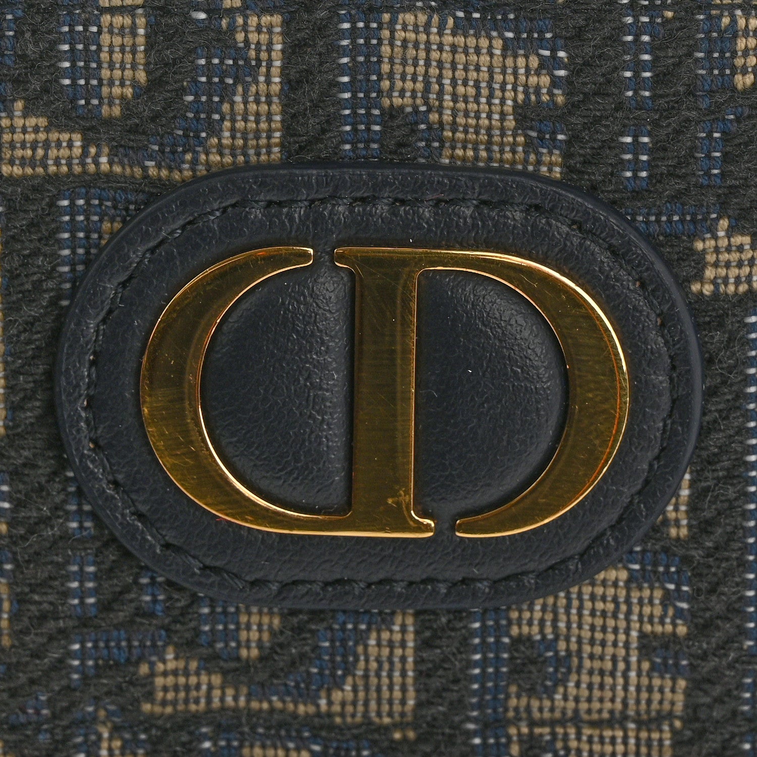 Christian Dior Oblique Calfskin 30 Montaigne Freesia Card Holder Blue 8 of 9