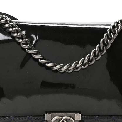 Chanel Patent New Medium Boy Reverso Flap Black 8 of 10