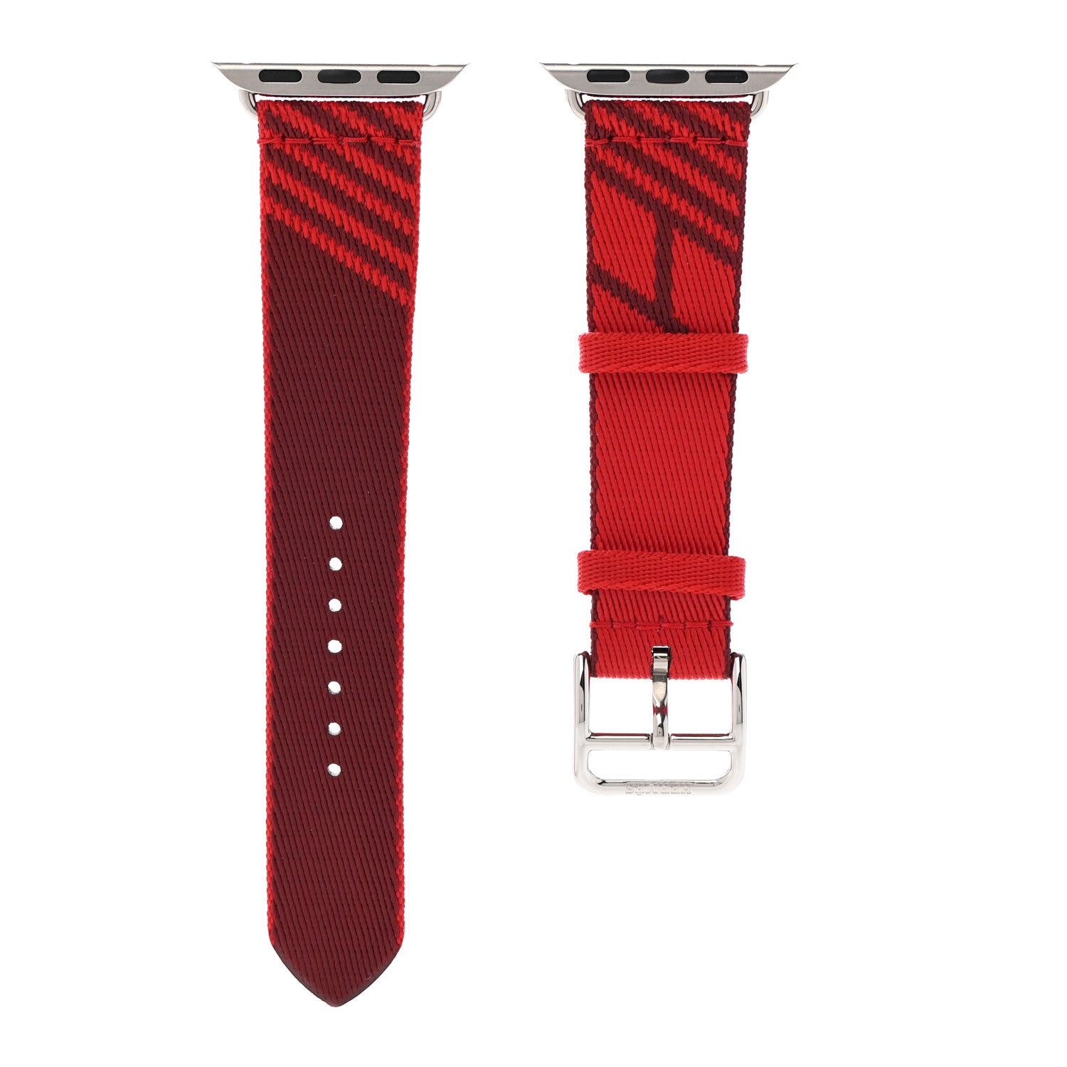 Hermes Nylon Weave Apple Watch Single Tour Band 40mm Rouge De Coeur Rouge H 1 of 7