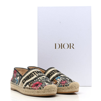 Christian Dior Embroidered Mille Fleurs Granville Espadrille 37 Multicolor 9 of 9