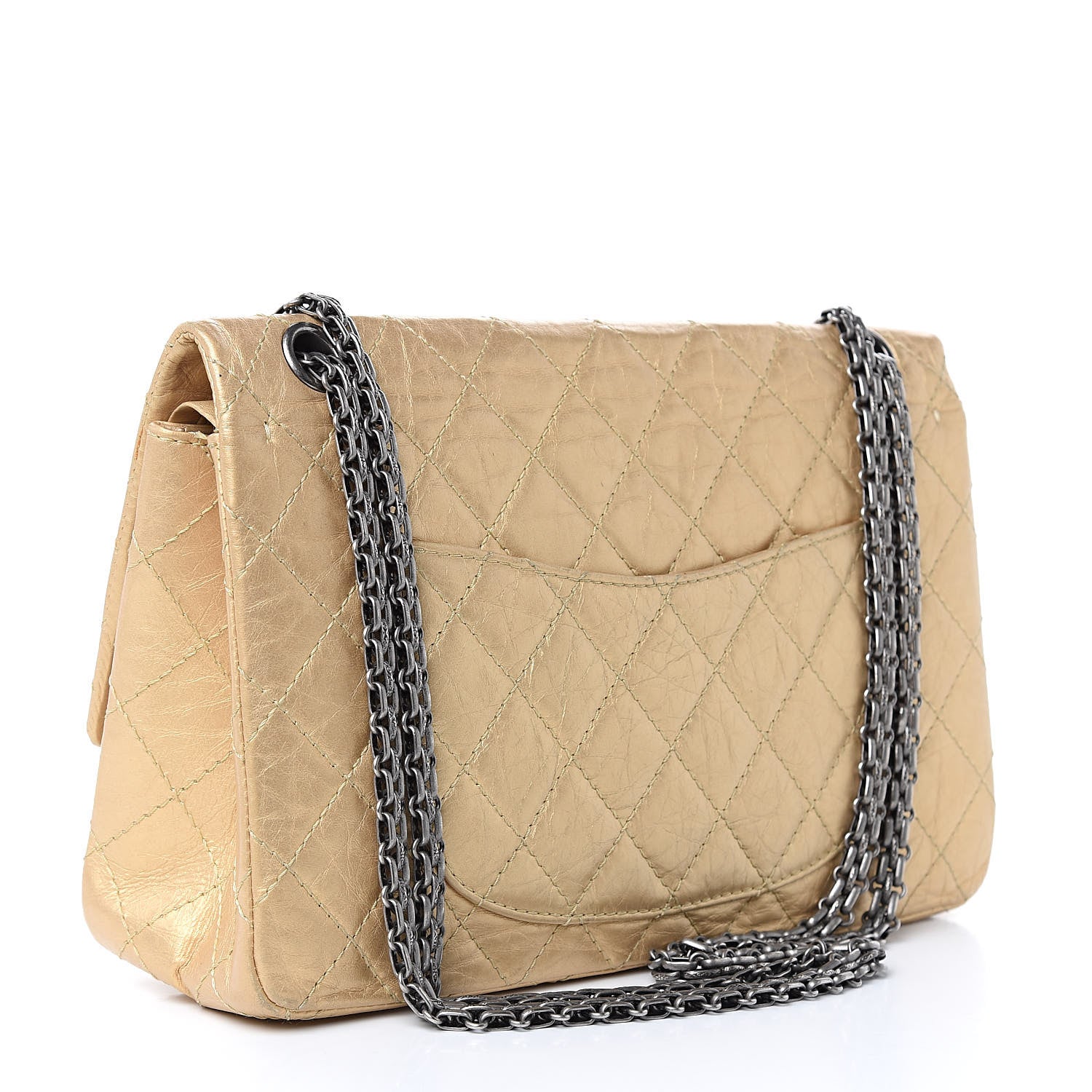 Chanel Metallic Aged Calfskin Quilted 2.55 Reissue 226 Flap Gold 3 of 18