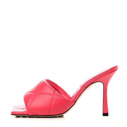 Bottega Veneta Nappa Quilted Rubber Lido Mule Sandals 39 Lollipop 1 of 7