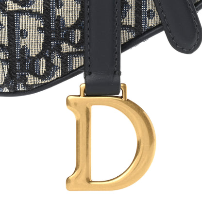 Christian Dior Oblique Mini Saddle Bag Blue 8 of 10