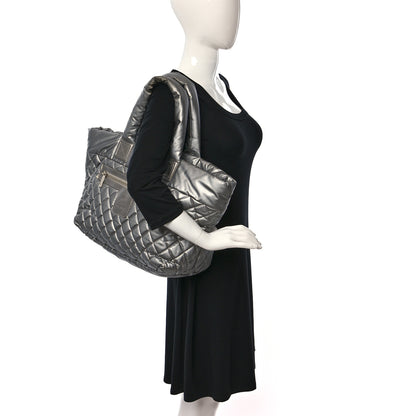 Chanel Nylon Quilted Large Coco Cocoon Tote Silver 3 of 15