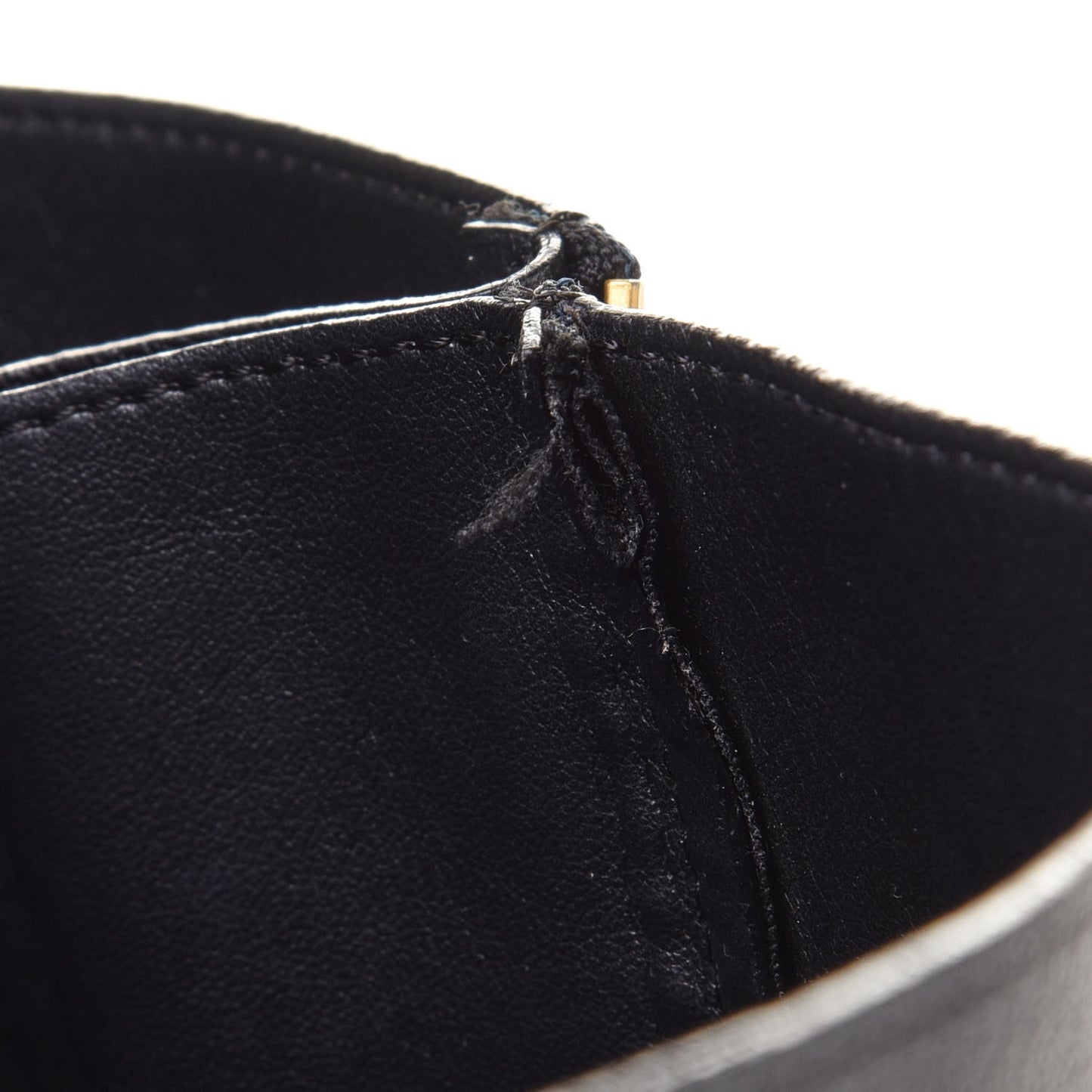 Smooth Lambskin Horizontal Zipper Gusset Cabas Black