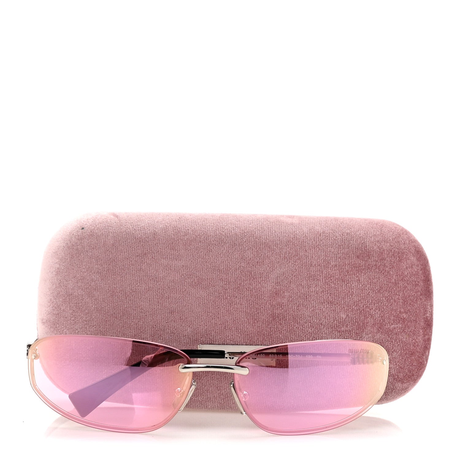 Miu Miu Metal Oval Sunglasses SMUA50 Pink 1779052 – FASHIONPHILE