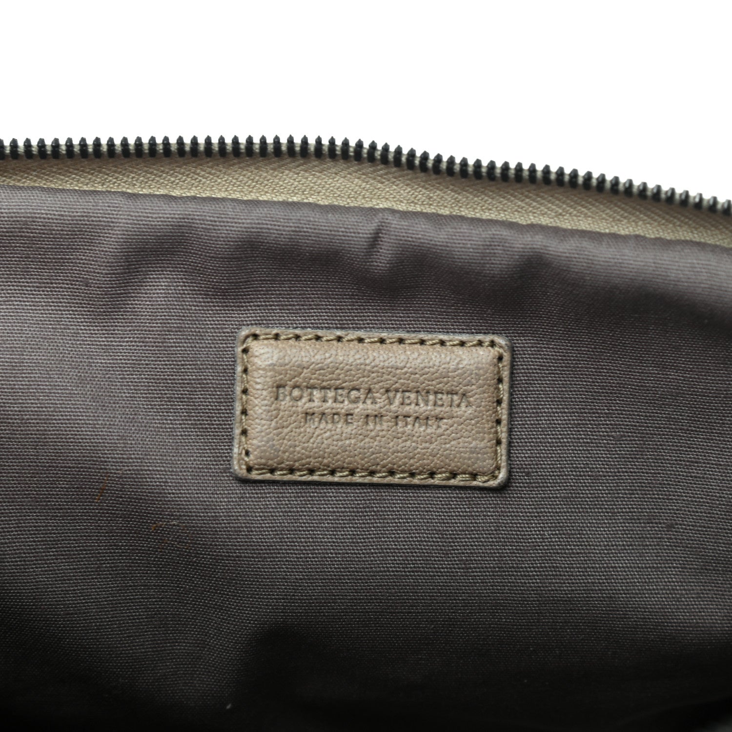 Bottega Veneta Nappa Intrecciato Camo Embroidered Cosmetic Pouch Taupe 6 of 8