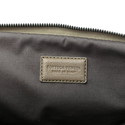 Bottega Veneta Nappa Intrecciato Camo Embroidered Cosmetic Pouch Taupe 6 of 8
