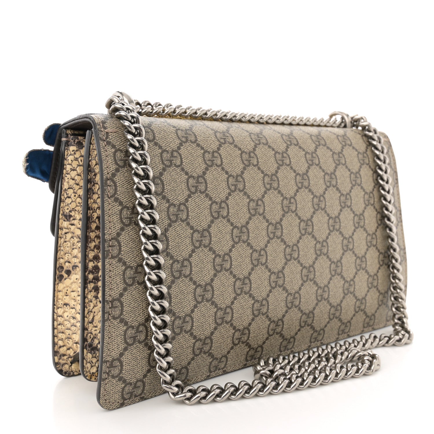 Gucci GG Supreme Monogram Snakeskin Embroidered Small Dionysus Shoulder Bag 3 of 13