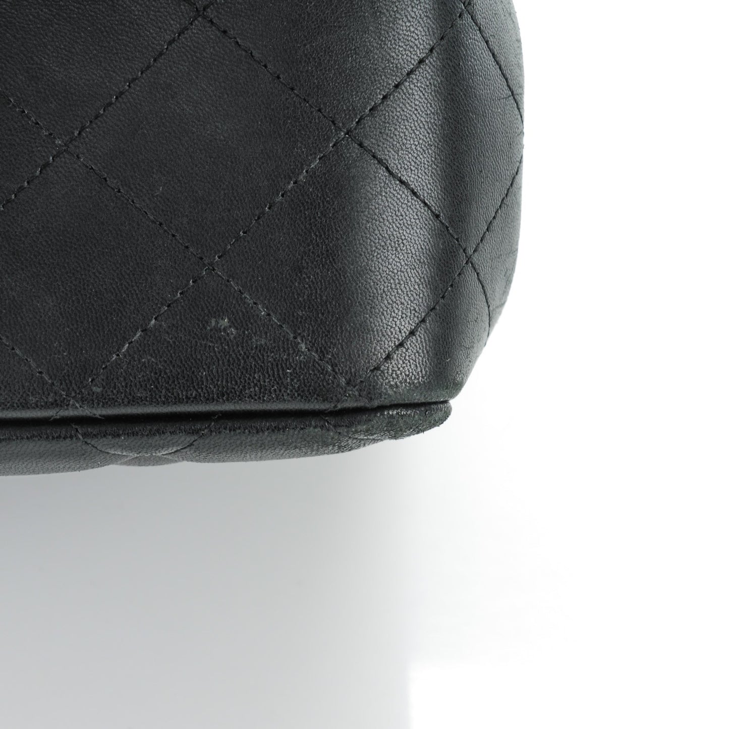 Lambskin Quilted Jumbo Double Flap So Black