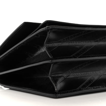 Balenciaga Calfskin Losange Monogram Embossed Medium Sharp Top Handle Bag Black 7 of 11