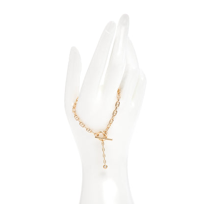 Hermes 18K Yellow Gold Diamond Chaine d'Ancre Enchainee Bracelet SH 2 of 5