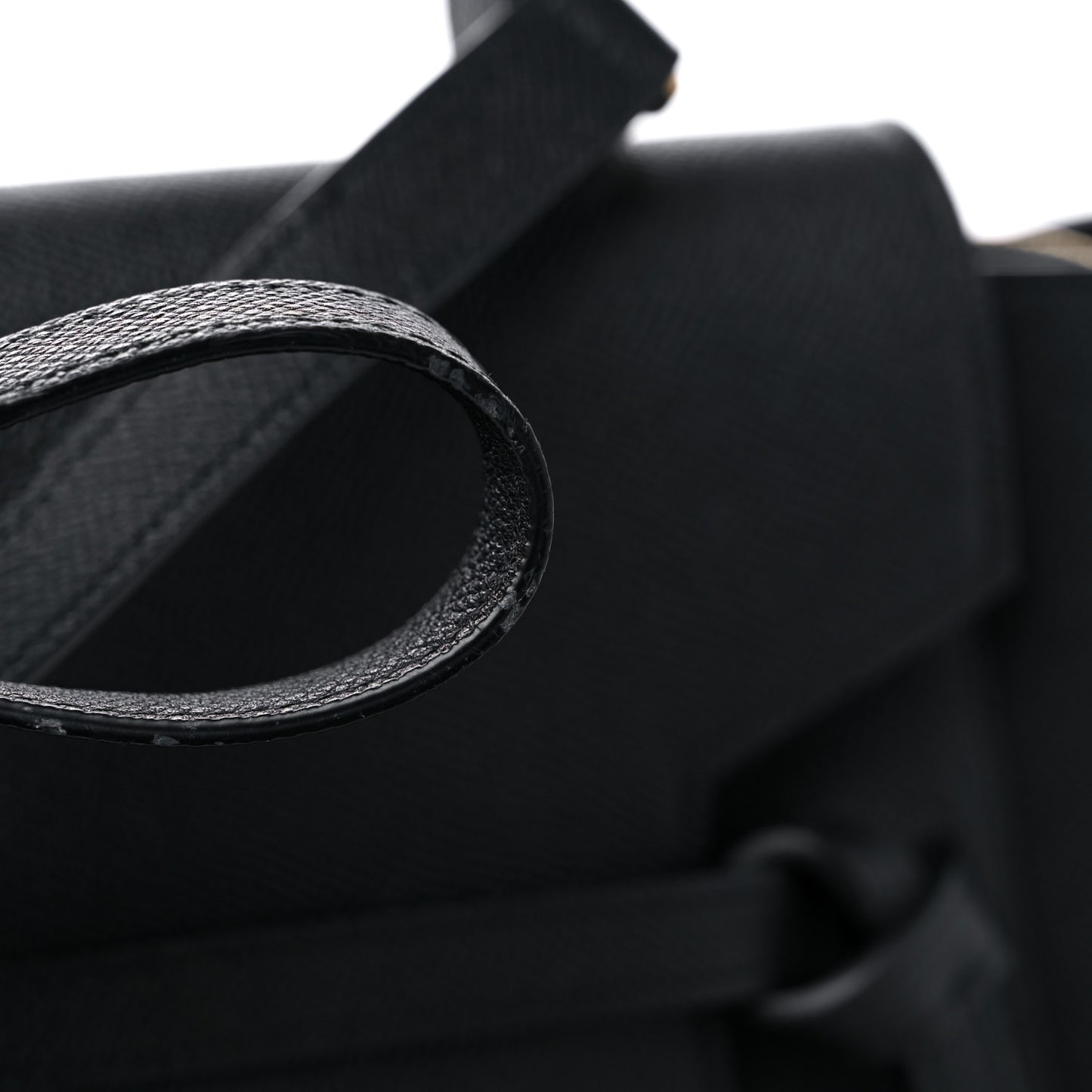 Grained Calfskin Mini Belt Bag Black