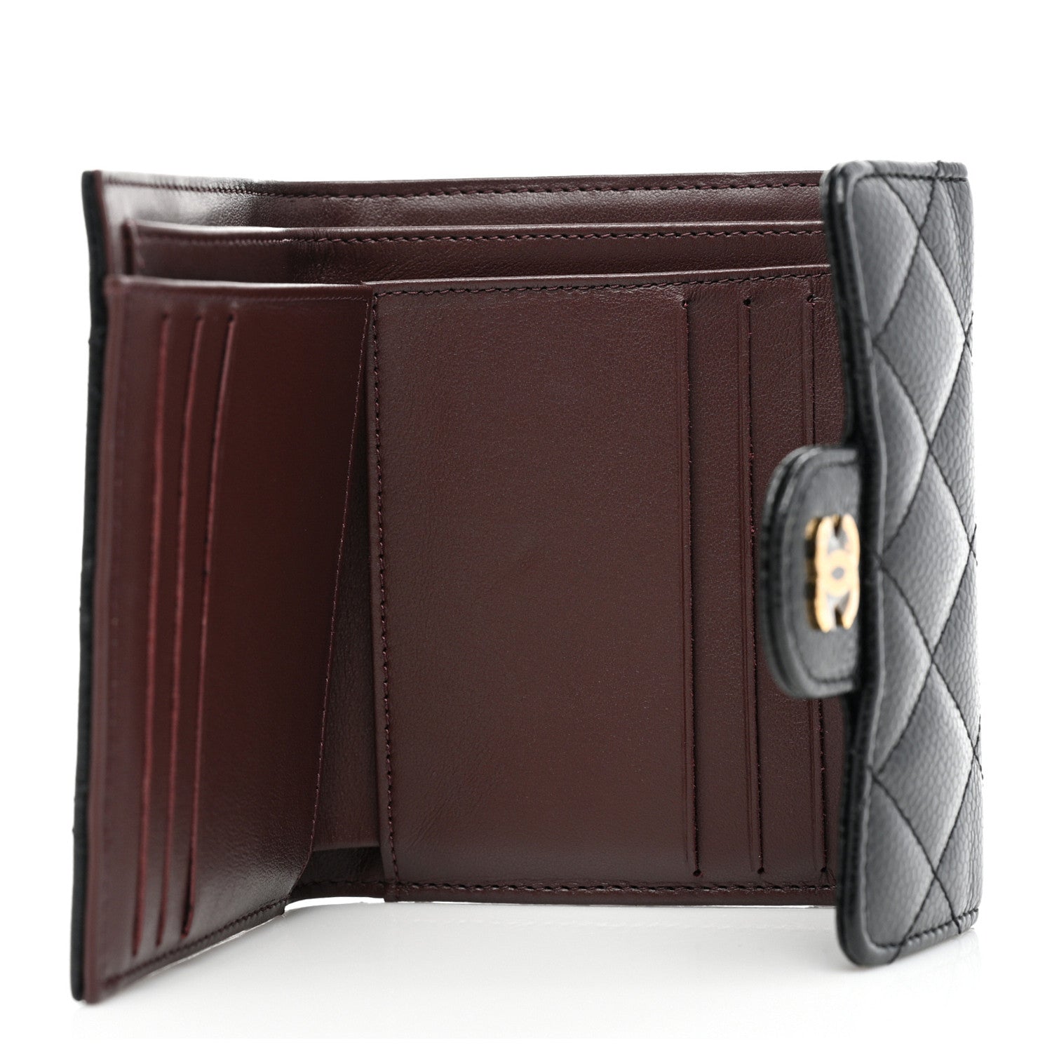 Chanel Caviar Quilted Compact Flap Wallet Black 5 of 9
