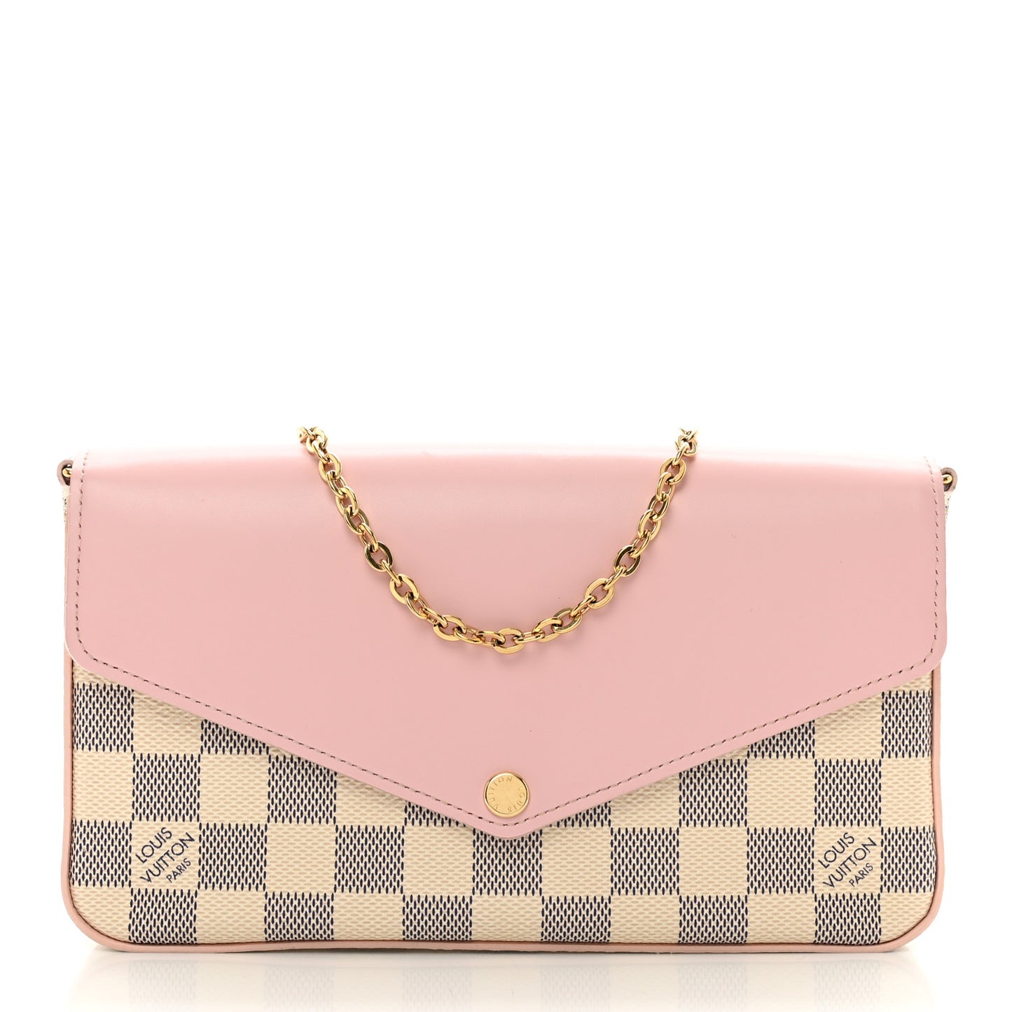 Damier Azur Calfskin Pochette Felicie Eau De Rose