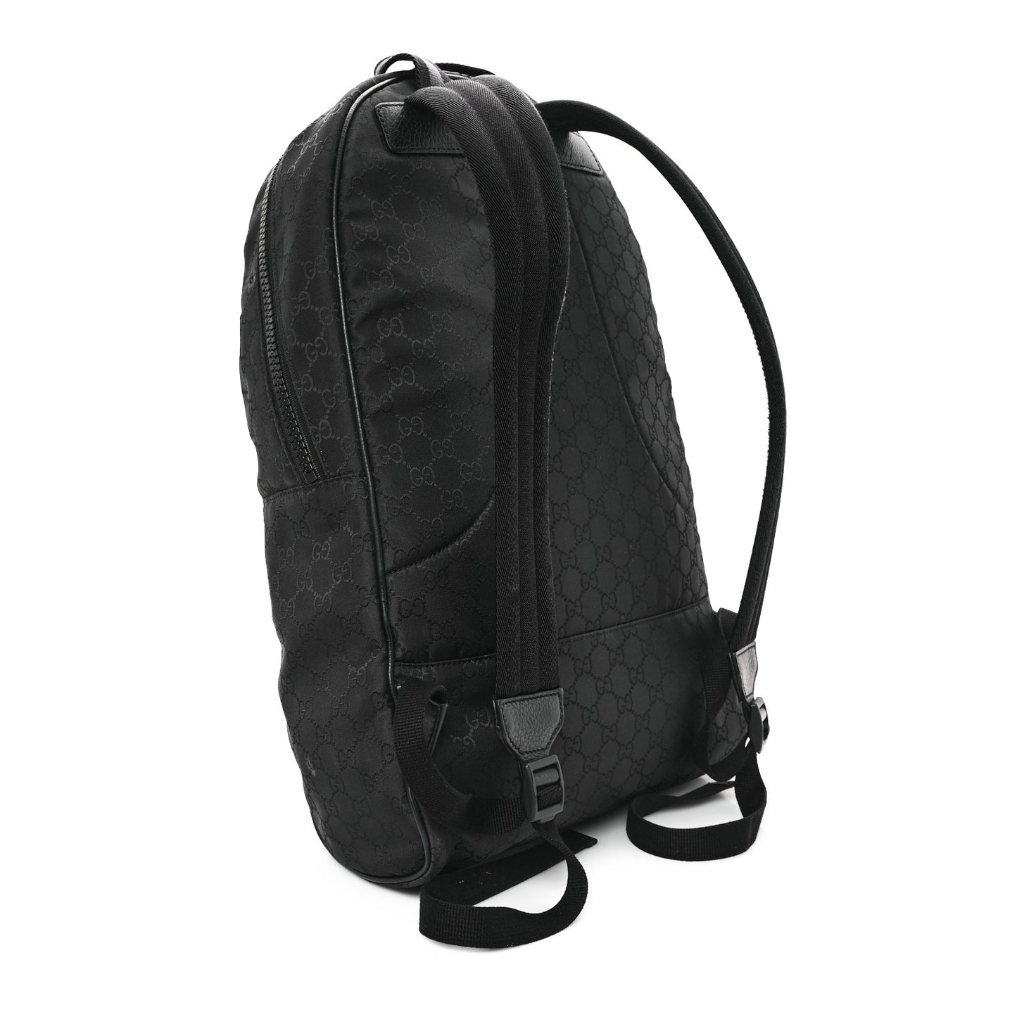 Nylon Monogram Slim Backpack Black