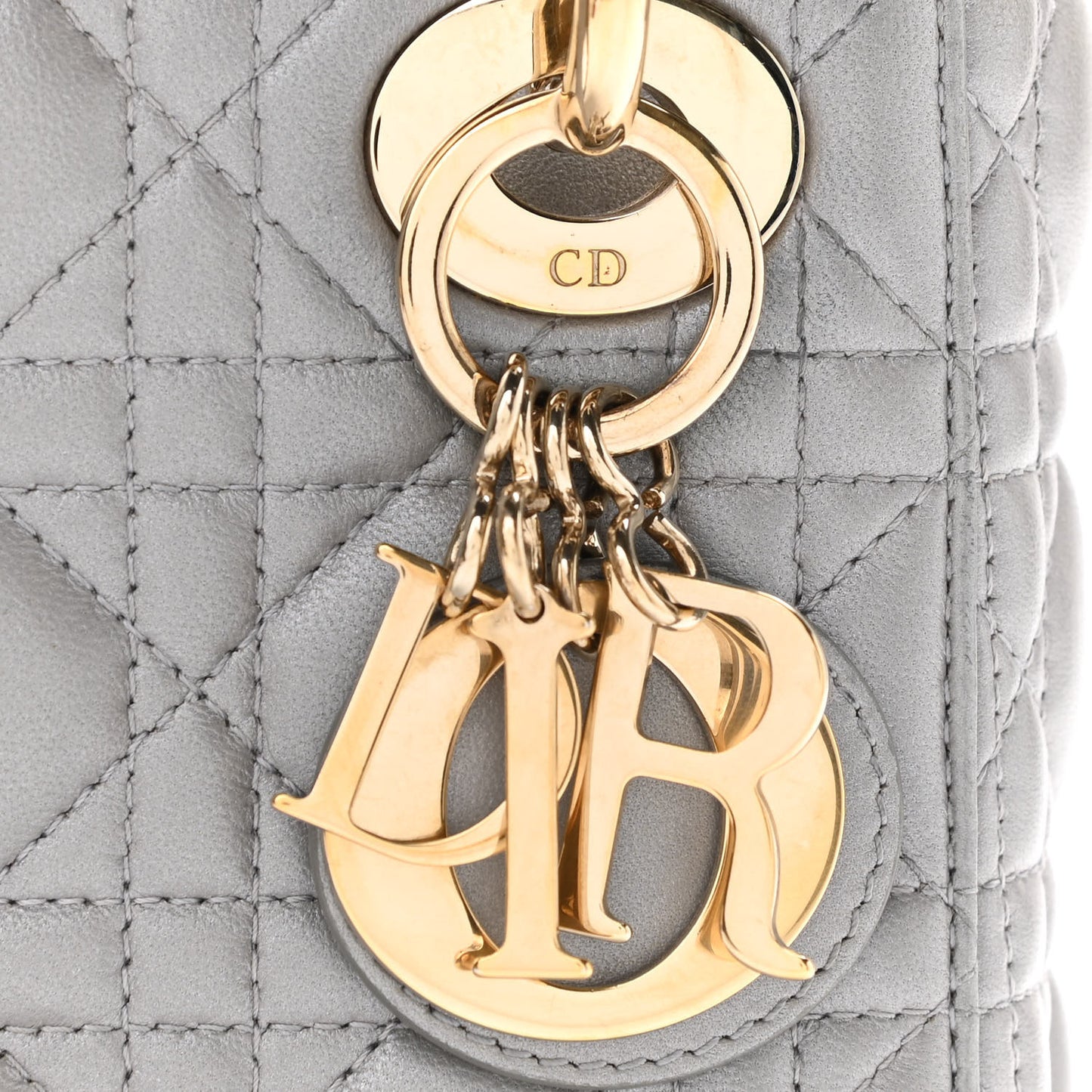 Lambskin Cannage Mini Lady Dior Grey