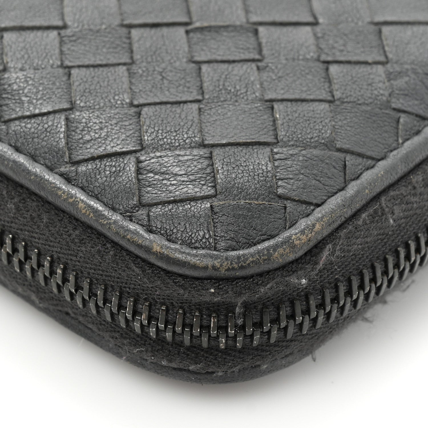 Bottega Veneta Nappa Intrecciato Zip Around Wallet Grey Multicolor 12 of 15