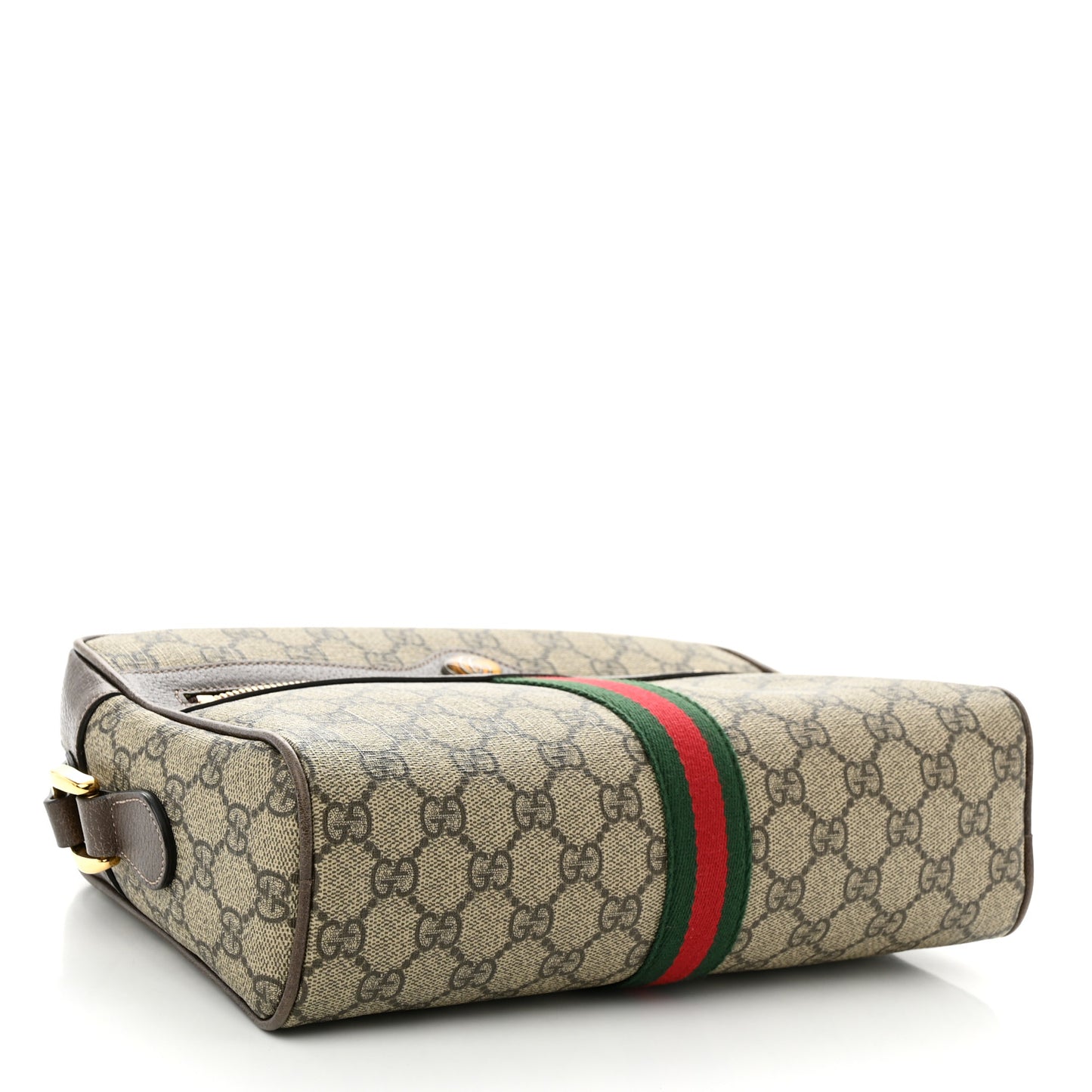 GG Supreme Monogram Web Small Ophidia Shoulder Bag Brown