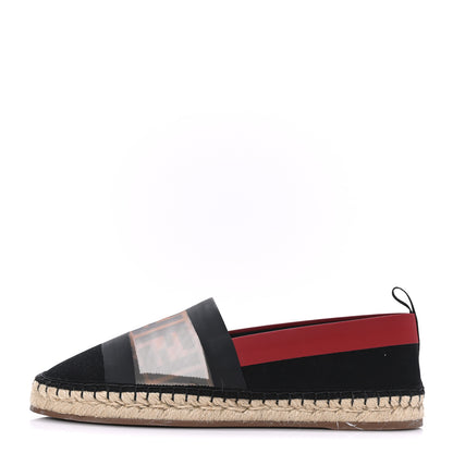 Fendi Canvas Mesh FF Colibri Espadrilles 39.5 Black Tobacco Moro 1 of 7