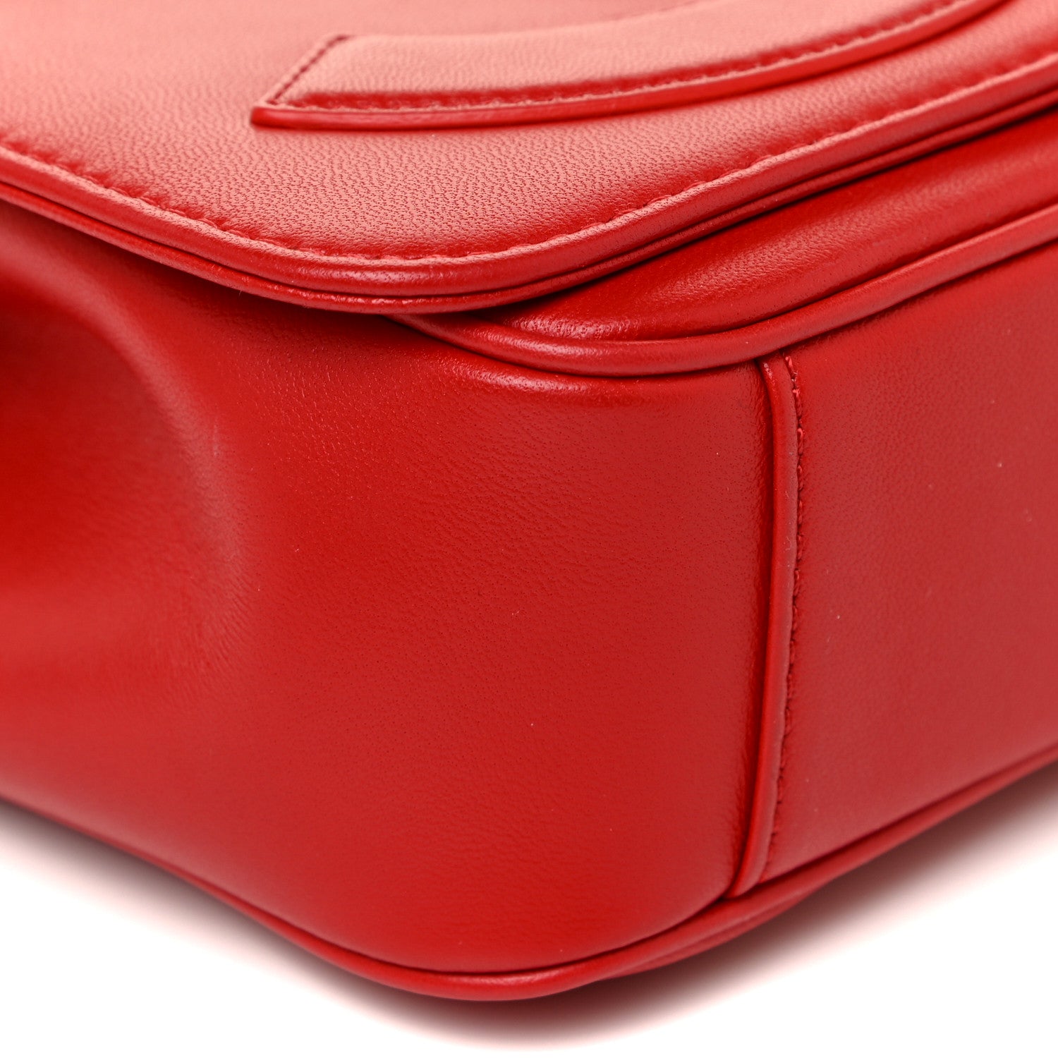 Chanel Lambskin CC Mania Flap Bag Red 8 of 11
