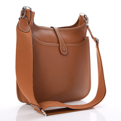 Hermes Taurillon Clemence Evelyne III PM Gold 3 of 8