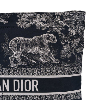 Christian Dior Embroidered Toile De Jouy Diortravel Zipped Pouch Blue 10 of 11