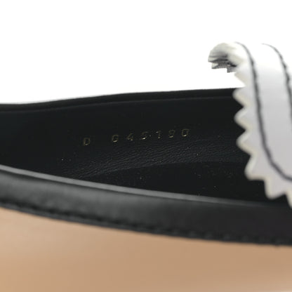 Chanel Calfskin CC Loafers 36.5 Black White Beige 8 of 8
