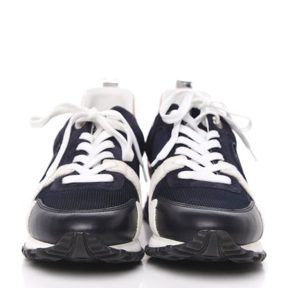 Louis Vuitton Suede Calfskin Run Away Sneakers 37 Blue Pink White 2 of 6